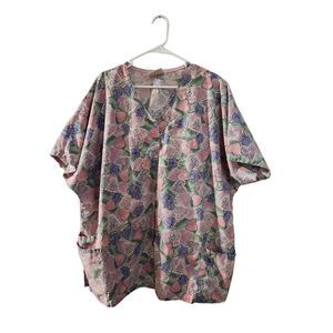 Jasco uniform 3XL heart button up scrub top